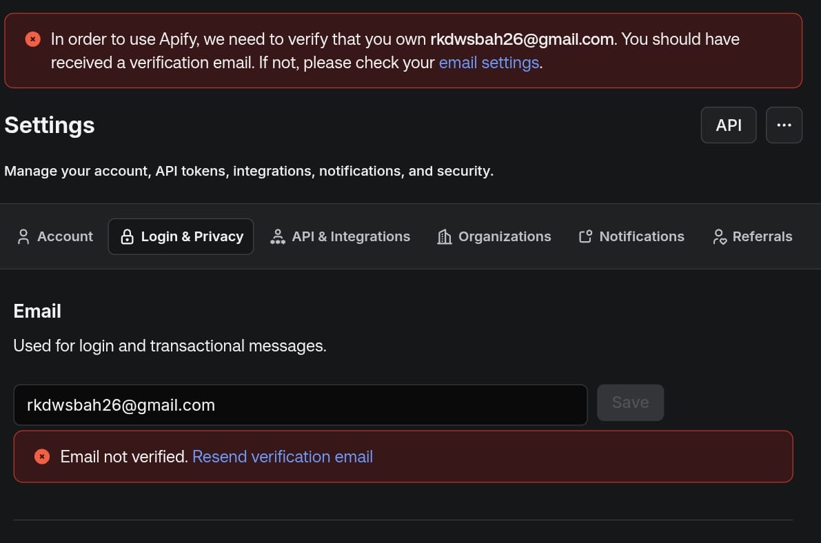 Apify account access delivered